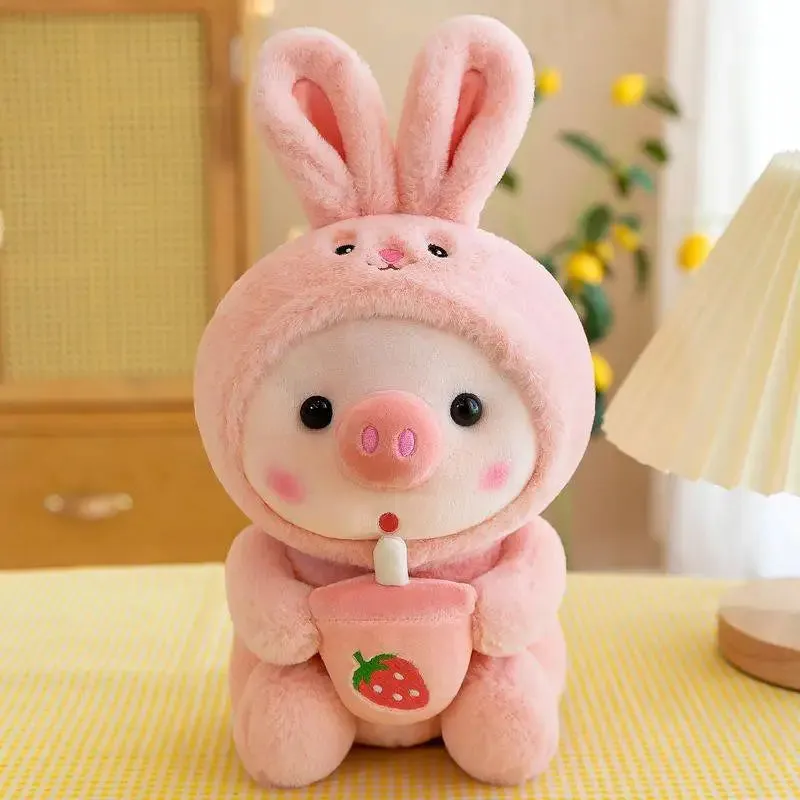 🐷💕 Adorable Boba Pig Plushie 🌟 - Fun Stuffed Buddy for Kids! 🍵✨