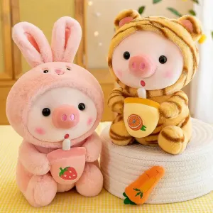 🐷💕 Adorable Boba Pig Plushie 🌟 - Fun Stuffed Buddy for Kids! 🍵✨