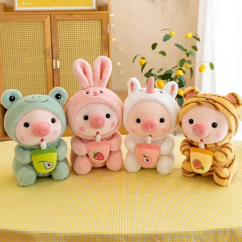 🐷💕 Adorable Boba Pig Plushie 🌟 - Fun Stuffed Buddy for Kids! 🍵✨