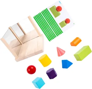 1 Set Geometric Shape Cognitive Block for Early Educational Mirror Building Blocks to Enhance Shape Recognition and Spatial Thinking Skills