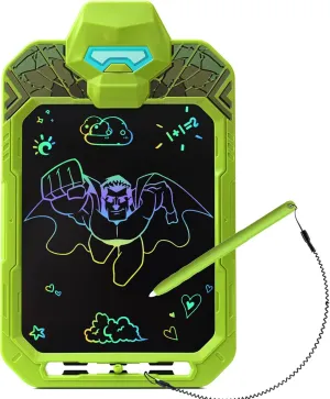10 Inch LCD Writing Tablet for Kids, Powerful Warrior Design Drawing Tablet, Doodle Board Pad for Learning, Toy Gift for Boys 3-6 Years Old (Green)