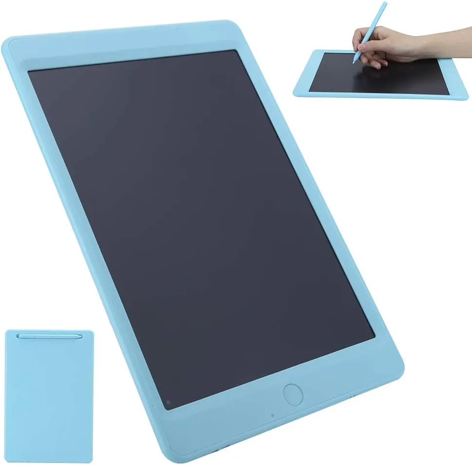 10.5 Inch LCD Writing Tablet Digital Drawing Board Electronic Doodle Pad Handwriting Sketching Board for Kids Home School Workplace with Lock Function and Erase Pink (Blue)