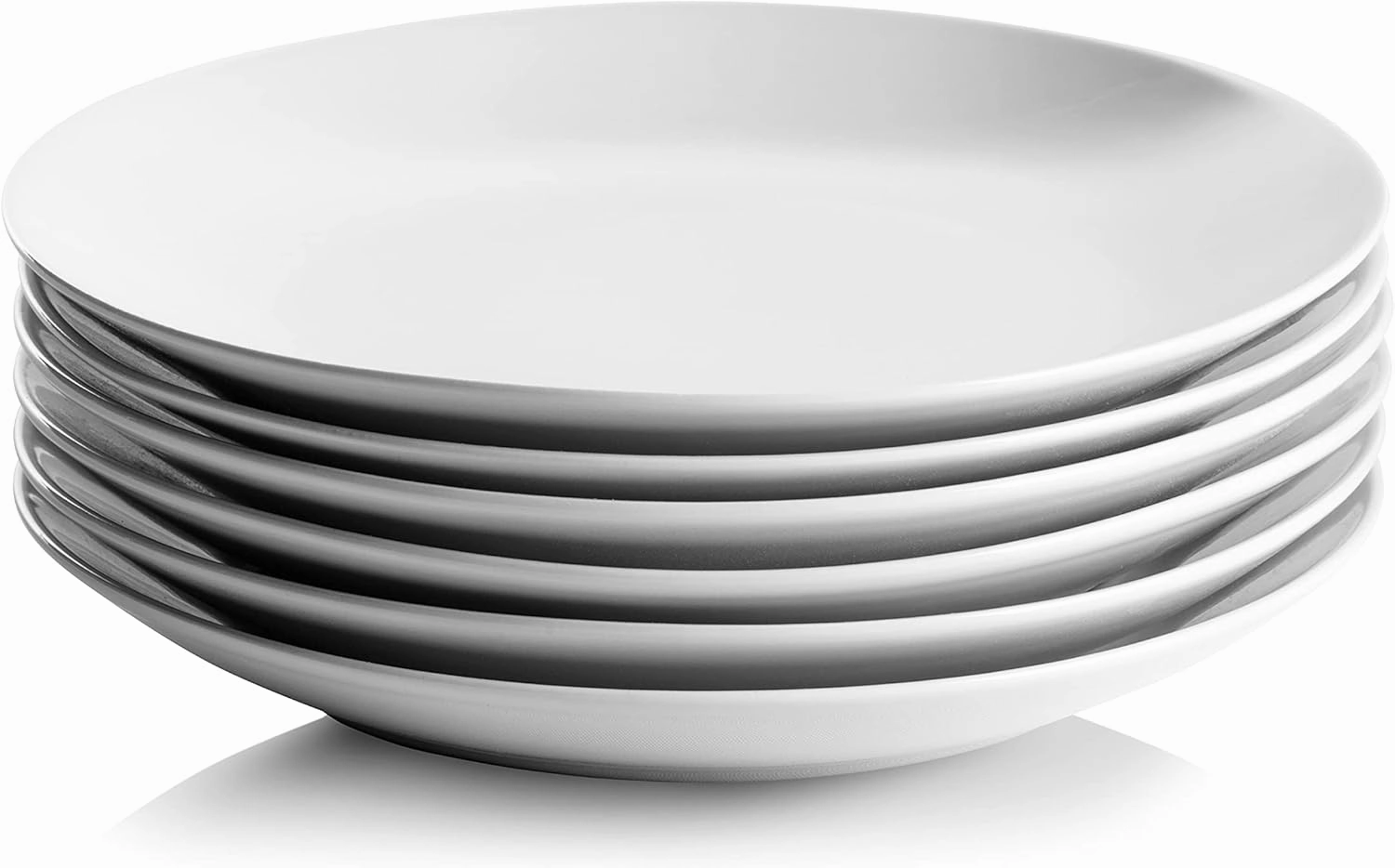 10 Strawberry Street Simply White 7.5" Coupe Salad Plate, Set of 6