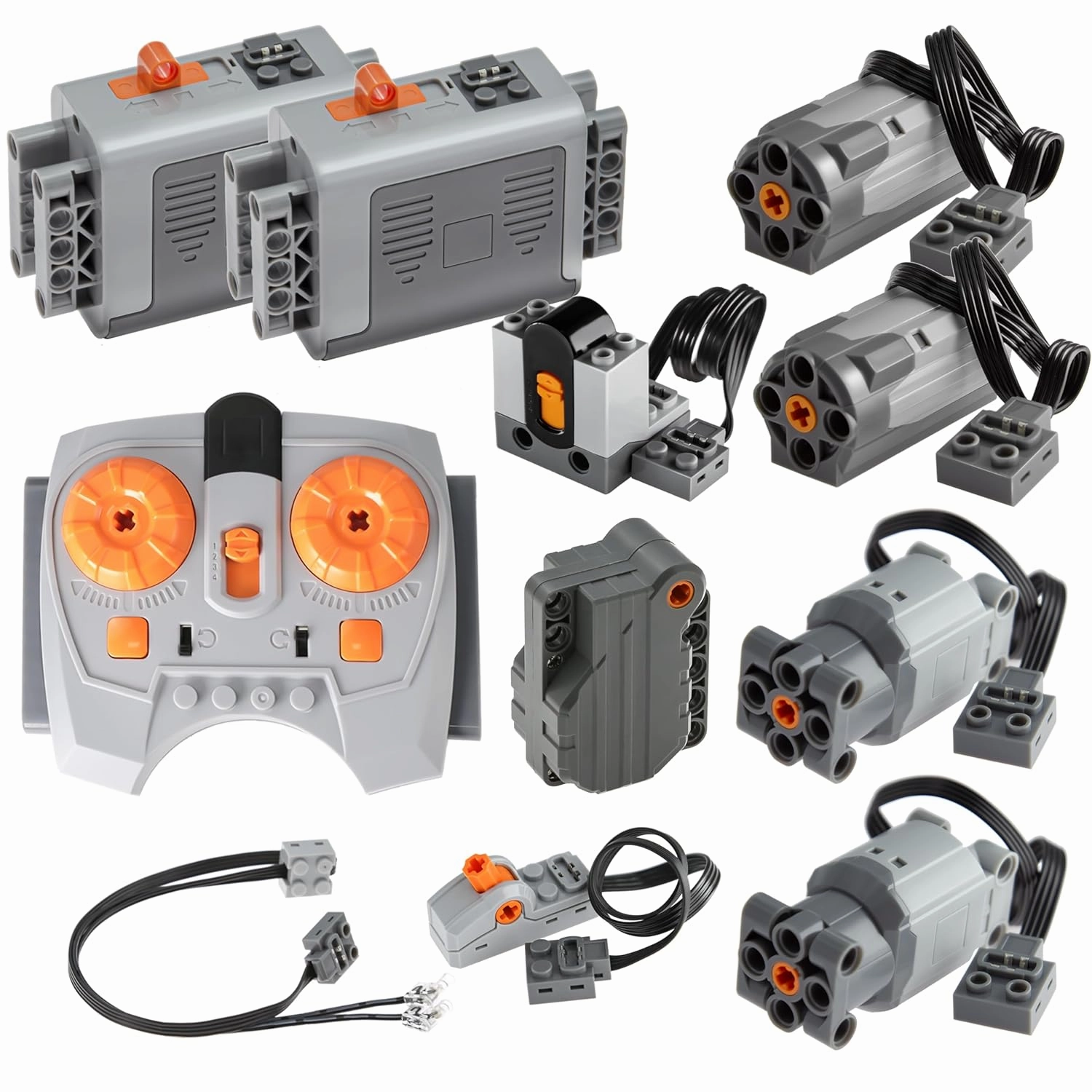 11pcs Technic-Motor Set Compatible with Major Brands technic Battery-Box IR-Receiver-Remote-Control Switch-Light-Extension