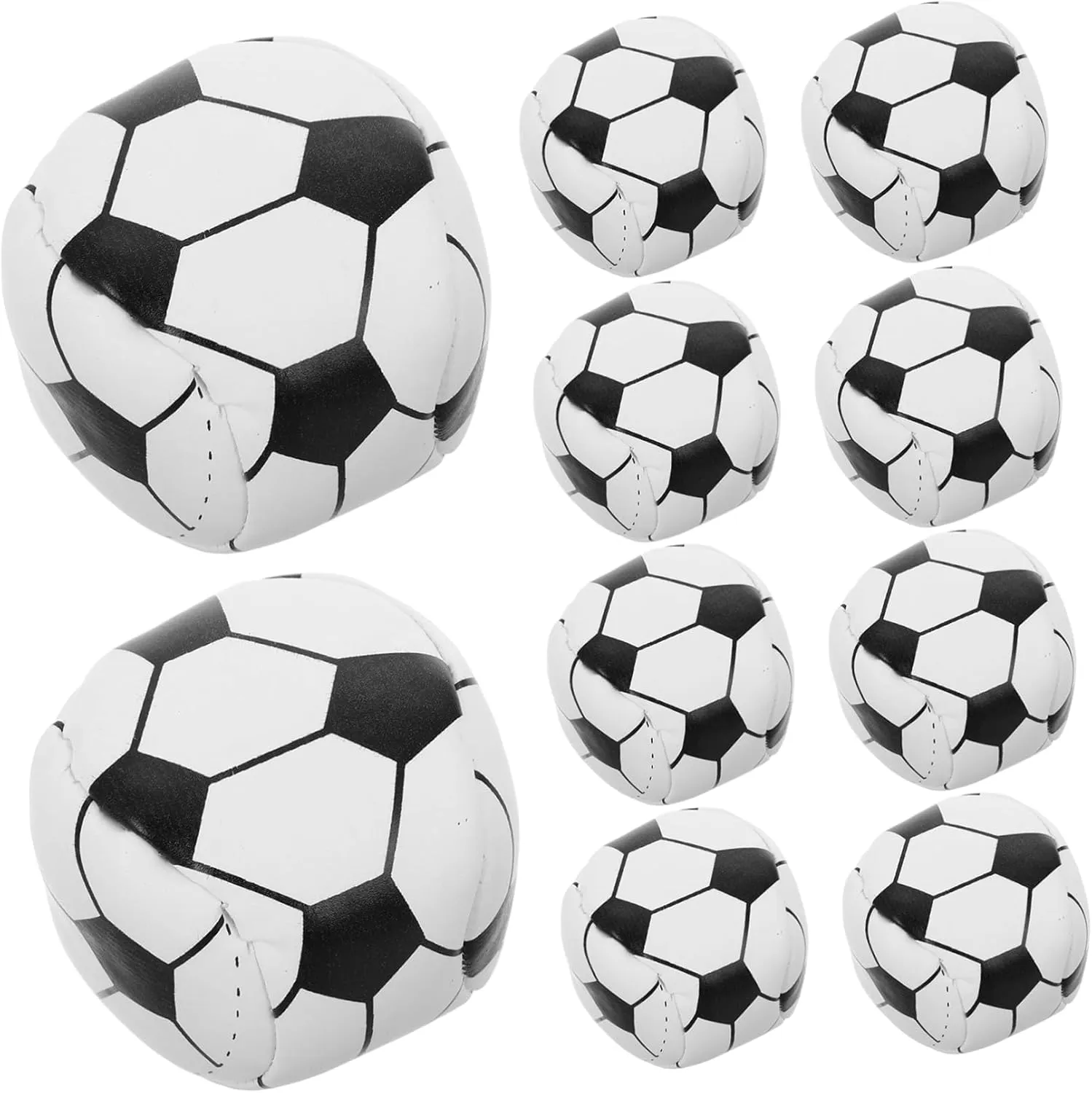 12-Pack Toss Bags Soccer Shape Corn Hole Games Set for Boys and Girls Sensory Integration Cognitive Focus Beanbags for Classroom Family Fun