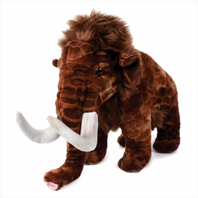 14" Woolly Mammoth Stuffed Animal - Mammoth Plush Toy, Giant Prehistoric Dinosaur, Weighted Stuffed Animals, Soft & Cute Plush Animal(Mammoth Brown) (18" Long)