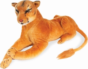 15.5" Lion Stuffed Animal - Cute Lion King Plush Animal, Realistic Stuffed Animals Stuffed Lion Plush Toys, Wild Life Lion Toy (Lioness, 15.5")
