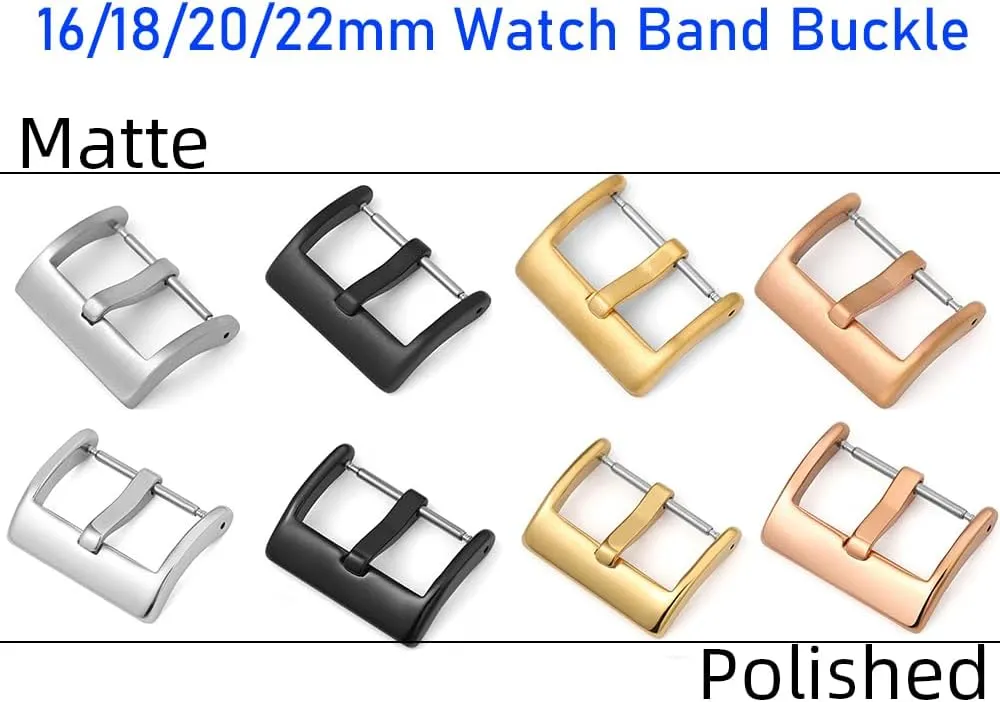 16/18/20/22mm Leather Silicone Wrist Strap Buckle Strap buckle