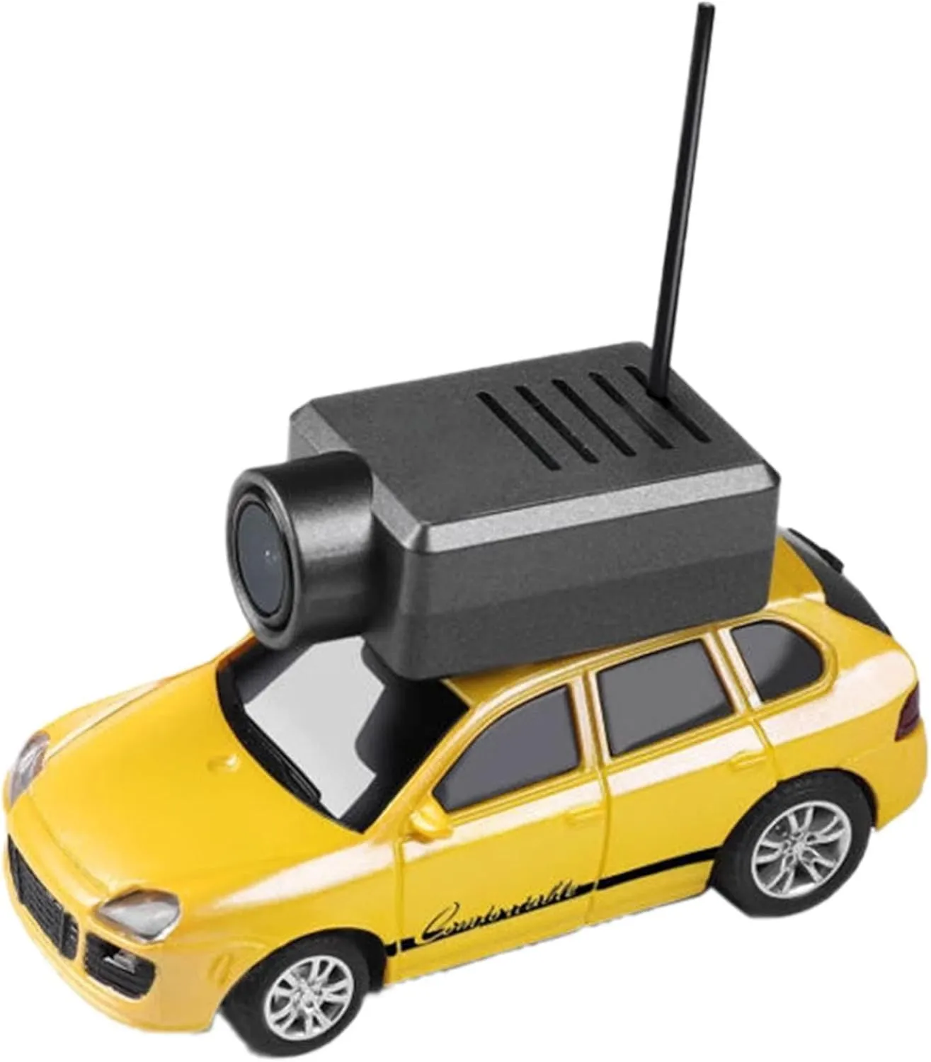 1/64 FPV RC Car, APP Controlled Drift Car, Mini RC Cars with Camera - APP Controlled Mini Racing Vehicle with 720P Camera, LED Lights & 3 Speed Modes | 4WD Micro Vehicle for Adults (Yellow)