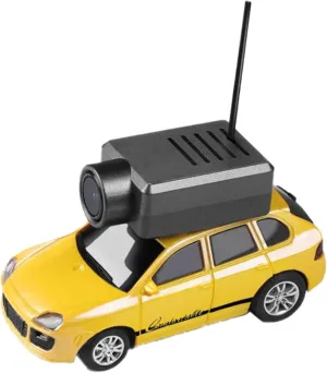 1/64 FPV RC Car, APP Controlled Drift Car, Mini RC Cars with Camera - APP Controlled Mini Racing Vehicle with 720P Camera, LED Lights & 3 Speed Modes | 4WD Micro Vehicle for Adults (Yellow)