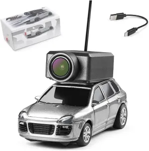 1/64 WL Mini RC Car with HD FPV Camera & LED Ambient Lights & Interactive Controls & 3-Speed Modes, Remote Control Car FPV RC Drift Cars for Adult - Grey