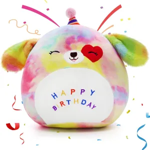 17inch Happy Birthday Plush Toy, Stuffed Animal, Animals Plushies Birthday Gifts for Boys Girls (Dog 17IN)