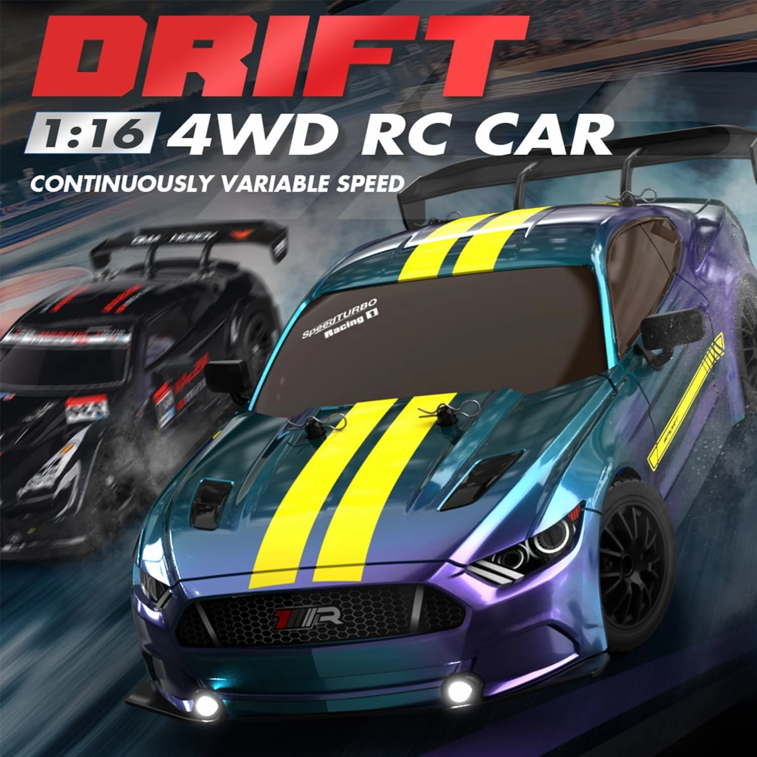 1:16 RC Drift Car 4WD 30 KM/H Full Proportional High Speed RC Car RTR with LED Lights and Drifting Tires Racing Sport Toy for Adults Boys Girls Kids(8103-Red)