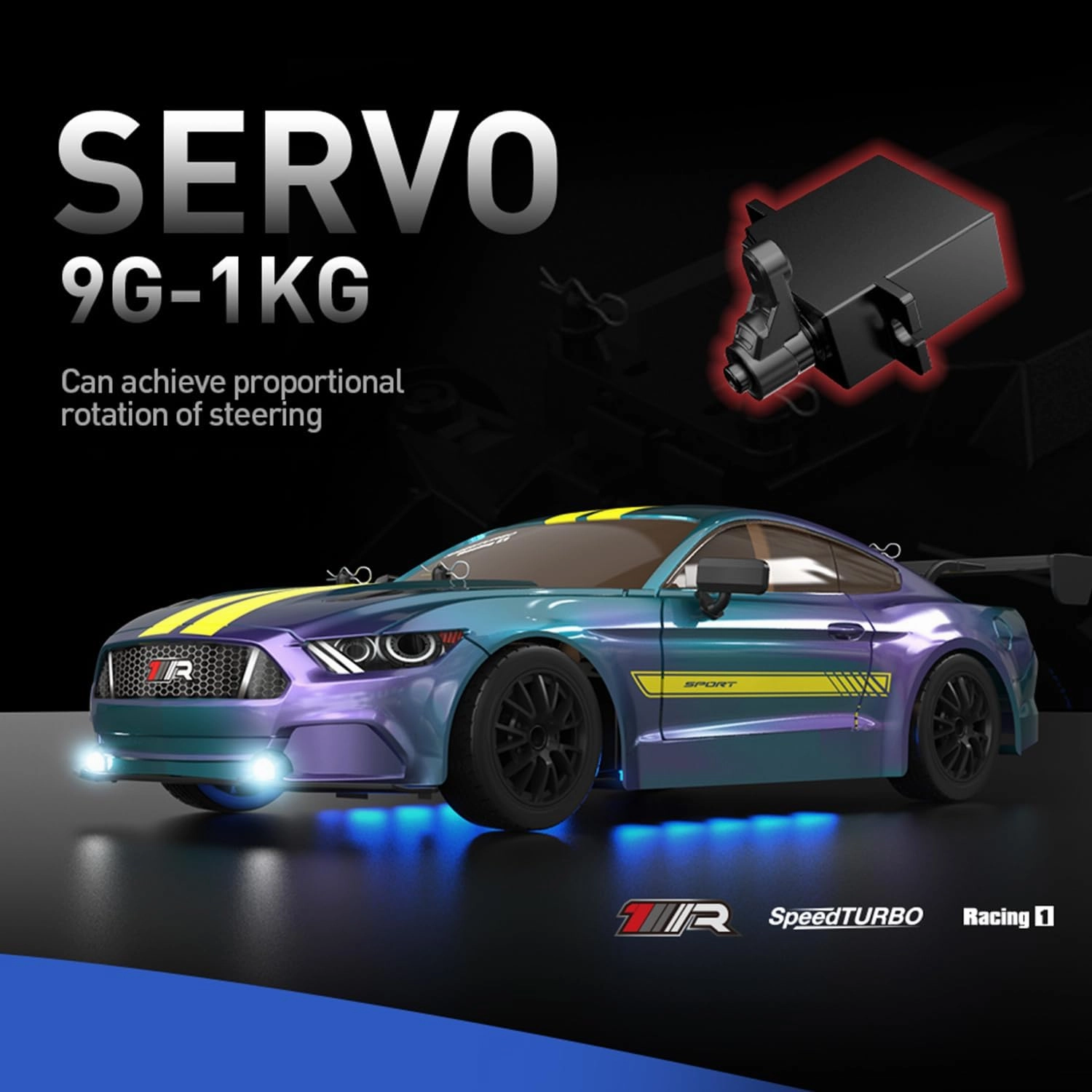 1:16 RC Drift Car 4WD 30 KM/H Full Proportional High Speed RC Car RTR with LED Lights and Drifting Tires Racing Sport Toy for Adults Boys Girls Kids(8103-Red)