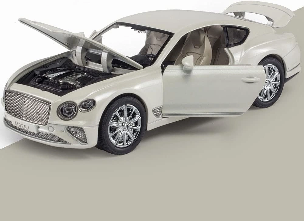 1:24 Alloy Material Inertial Car 4 Doors Openable Design Pull Back Car Collection, Ornaments, Gifts Simulation Sound and Light Car Model Children Gift Boy Girl Toy Car