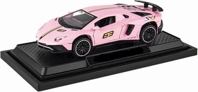 1:32 for SVJ LP780-4 Sports Car Model Suitable for Birthday Present for Kids(Pink)