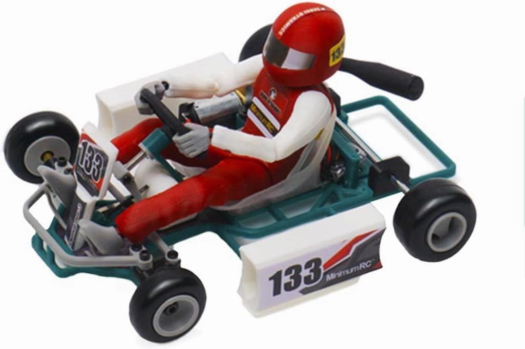 1/32 Scale 2.4G Retro Mini RC Kart, RC Racing Car, Assembly Kits for Adults, with Remote Control and Battery,Birthday Christmas Toys Gifts - 3 Battery