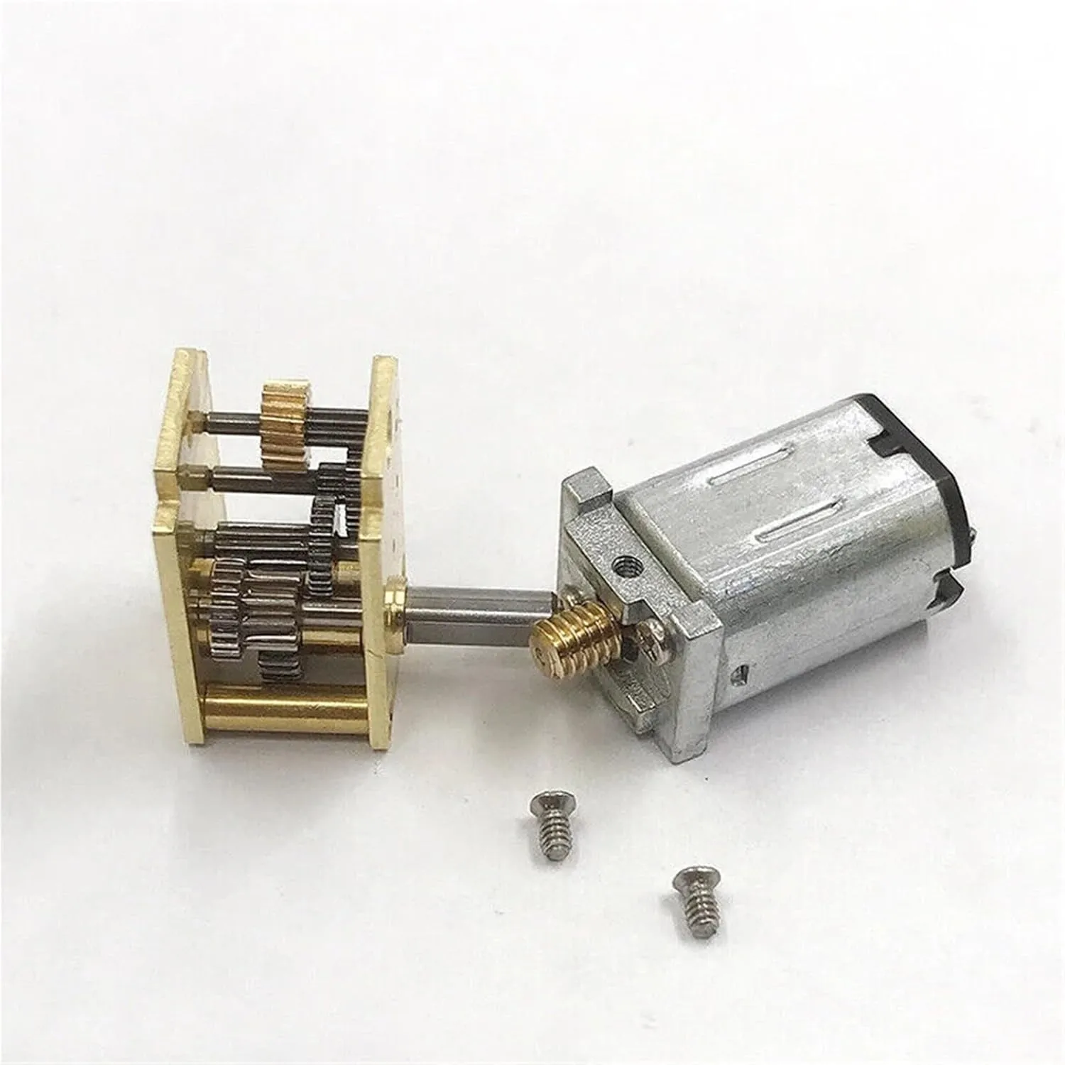 1pc Micro N20 All Metal Gear Motor 3V-12V 4RPM-381RPM Slow Speed High Worm Dual Axis Motor for Smart Car Robot Lock(E 34RPM-136RPM_Single Shaft)