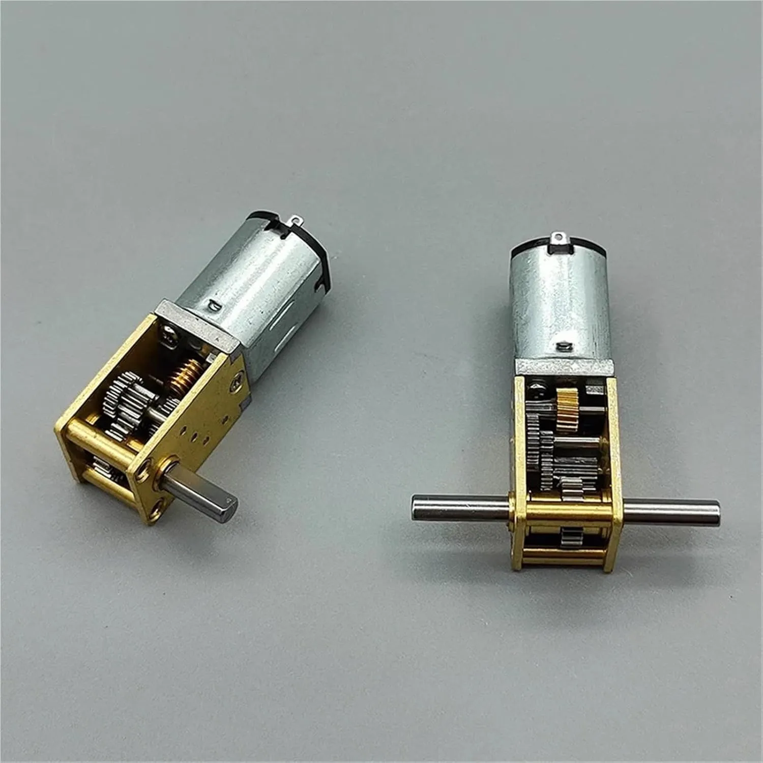 1pc Micro N20 All Metal Gear Motor 3V-12V 4RPM-381RPM Slow Speed High Worm Dual Axis Motor for Smart Car Robot Lock(E 34RPM-136RPM_Single Shaft)