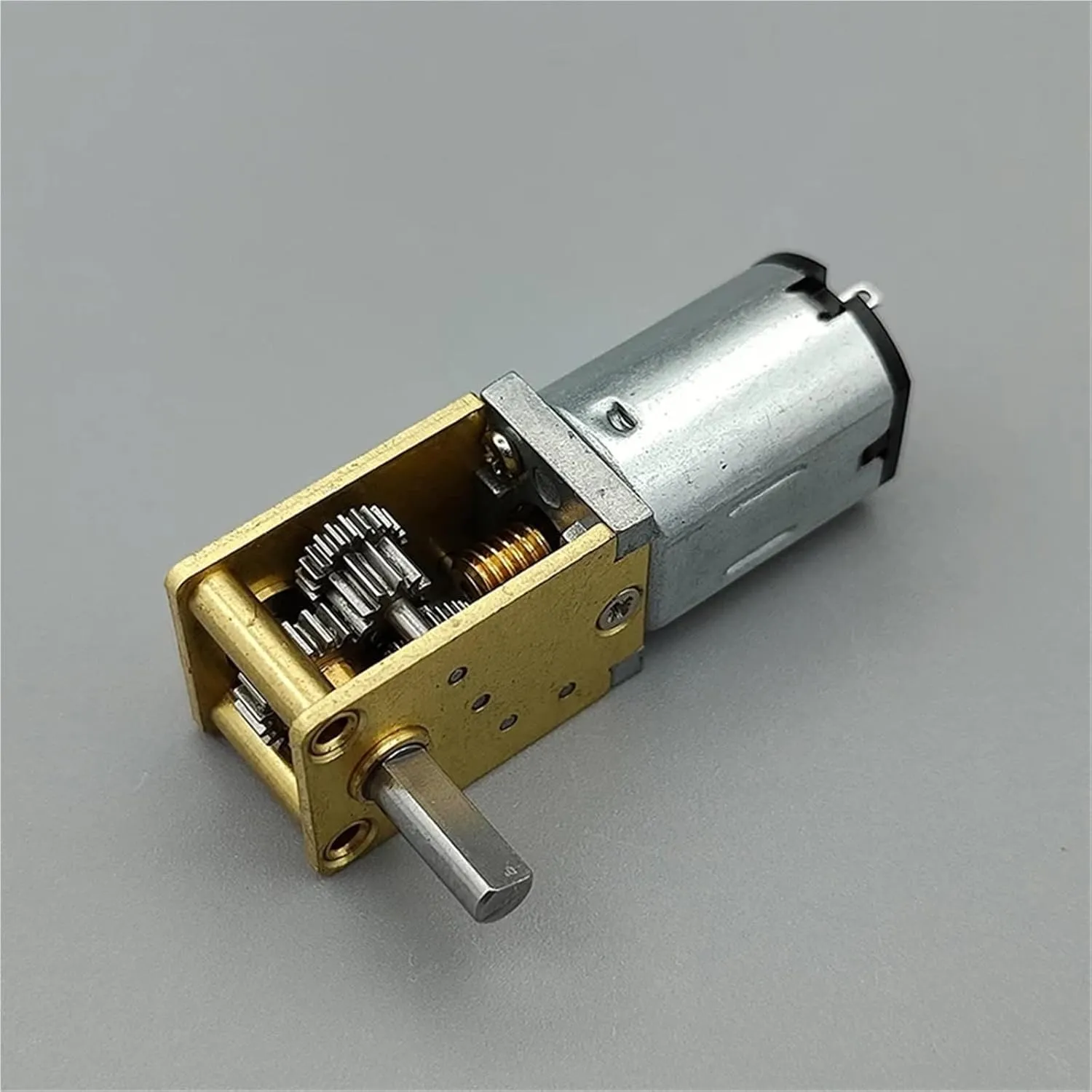 1pc Micro N20 All Metal Gear Motor 3V-12V 4RPM-381RPM Slow Speed High Worm Dual Axis Motor for Smart Car Robot Lock(E 34RPM-136RPM_Single Shaft)