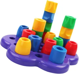 1Pc Shape Recognizing Blocks Interactive Game for Early Learning Geometry Learning Present for Encourages Exploration and Cognitive Development
