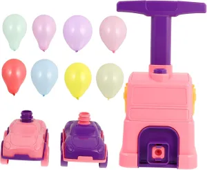 1set Adorable Balloon Car Toy Aerodynamic Educational Plaything for Boys and Girls Early Learning Fun Safe Cartoon Design Bright Colors for Interactive Play