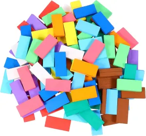 2 Set Dominoes Funny Domino Blocks Plaything Adults for Developmental Building Blocks Early Education Blocks Early Education Suite Child Wooden, 4WP8H6210501KF400BIJAOI