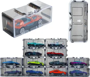20 Pcs 1/64 Toy Car Display Organizer Storage Case for Hot Wheel Car,for Model and Matchbox Car,Clear Acrylic Dustproof Hot Toy Wheels Display Case