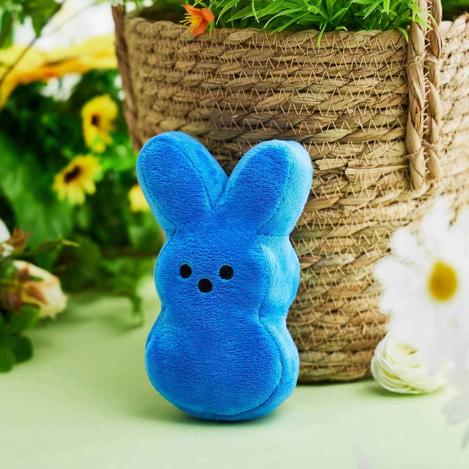 2025 Upgraded Easter Bunny Plush Toys with Zipper 15cm/6inch Cute Stuffed Rabbit Zip Up Bag Easter Basket Stuffers for Kids (6Pcs Without Zipper)