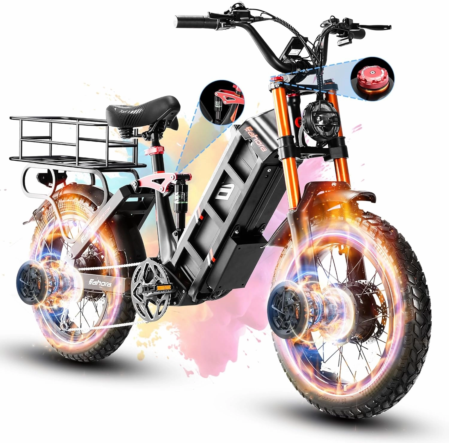 2025 Juliet Pro 2/Juliet 2/Juliet Electric Bike for Adults 43Mph Peak 4400W/1700W/1200W Dual Motor Ebike 60V/52V 70Ah/60Ah 200 Miles Long Range Step Thru Full Suspension Electric Bicycle
