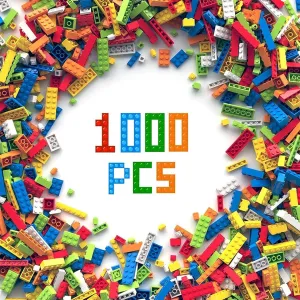 3 otters Building Blocks for Kids, Classic Construction Toy Set, Creative Compatible with Major Brands for Boys and Girls,1000 PCS