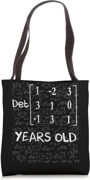 37th birthday 37 years old With Matrix Determinant Math Geek Tote Bag