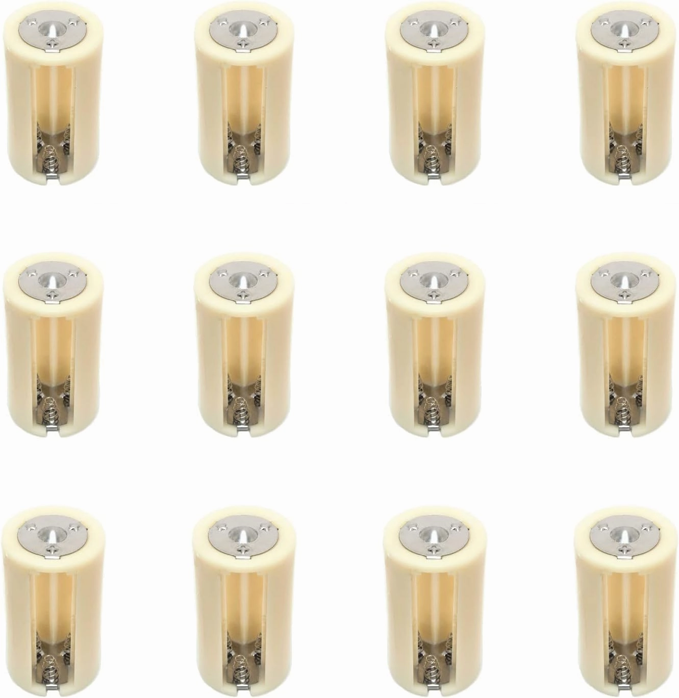 3AA(LR6) to D Size Parallel Battery Convertor Adapter Holder (Pack of 12)