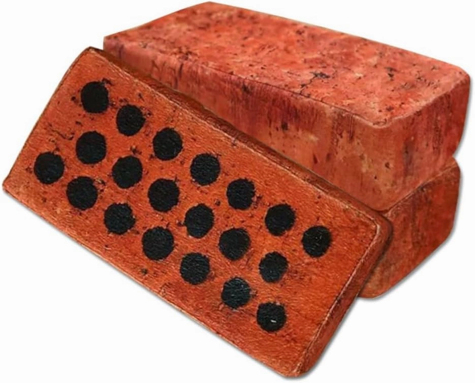 3Pcs Dark Red Foam Brick Toys for Kids and Adults - Office Nap Pillow and Funny Trick Toy