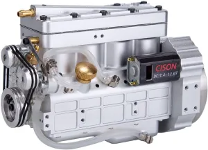 4 Cylinder Engine Kit That Runs, Electric Metal Engine FL4-175 17.5cc Engine Model Kit for Crawlers Model, 4 Stroke Engine Model for Adults, Cool Science Gadgets (Kit)