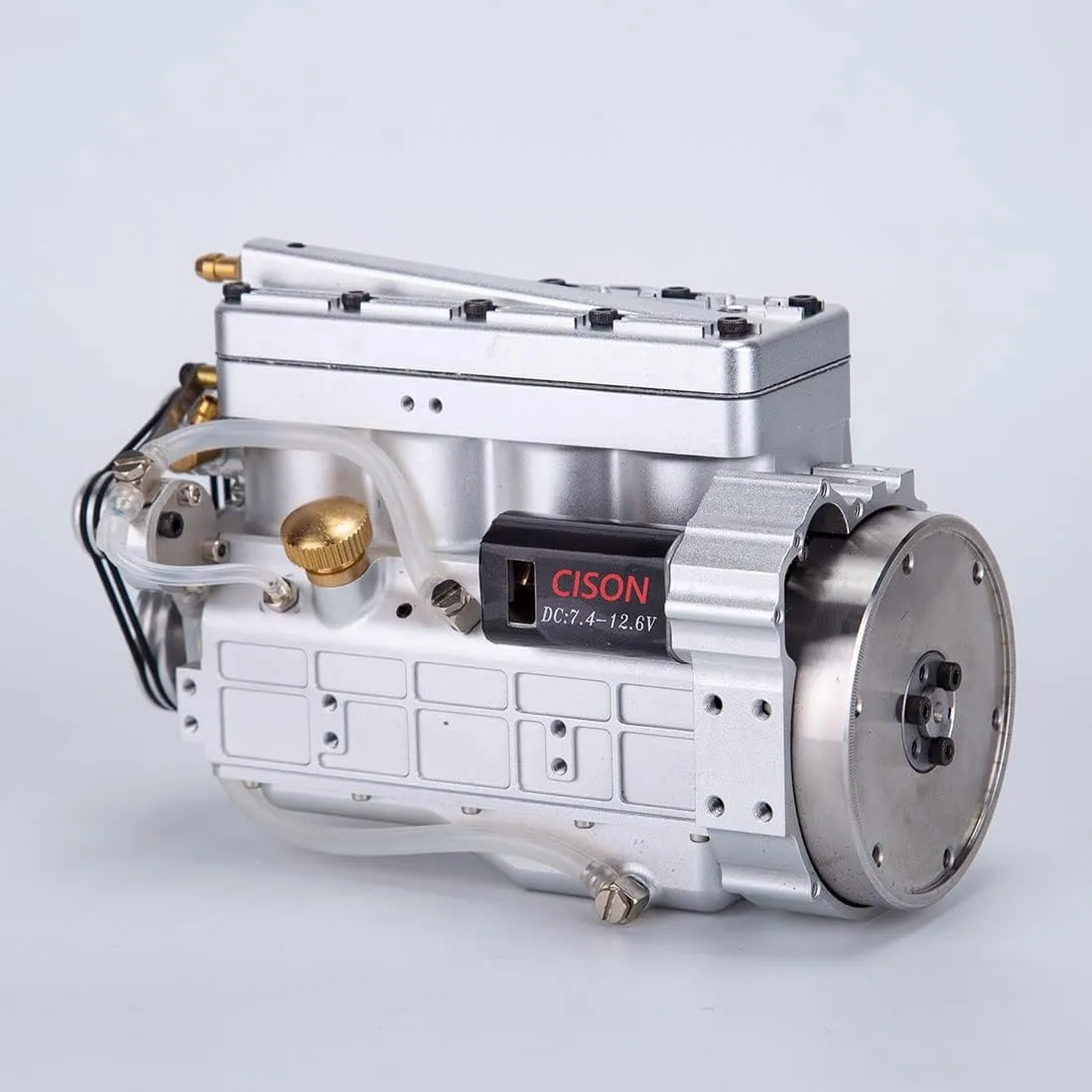 4 Cylinder Engine Kit That Runs, Electric Metal Engine FL4-175 17.5cc Engine Model Kit for Crawlers Model, 4 Stroke Engine Model for Adults, Cool Science Gadgets (Kit)
