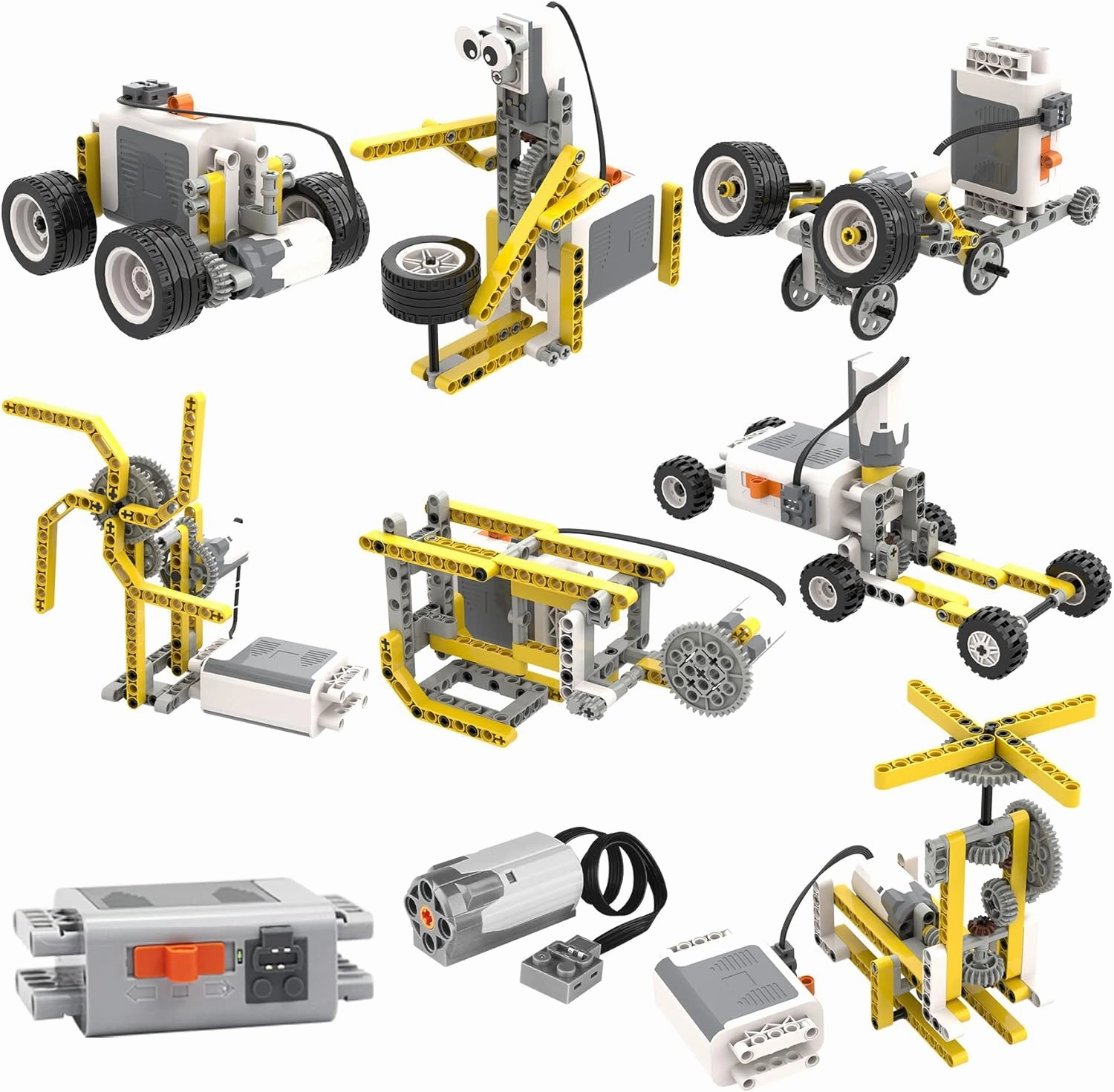 420PCS Power Function Motor Building Blocks Power Set,Includ Instruction Battery Box,Remote Control,M Motor,Master Control,Technic Motor Set MOC Bricks Science Power Function Kit for Kids Adults