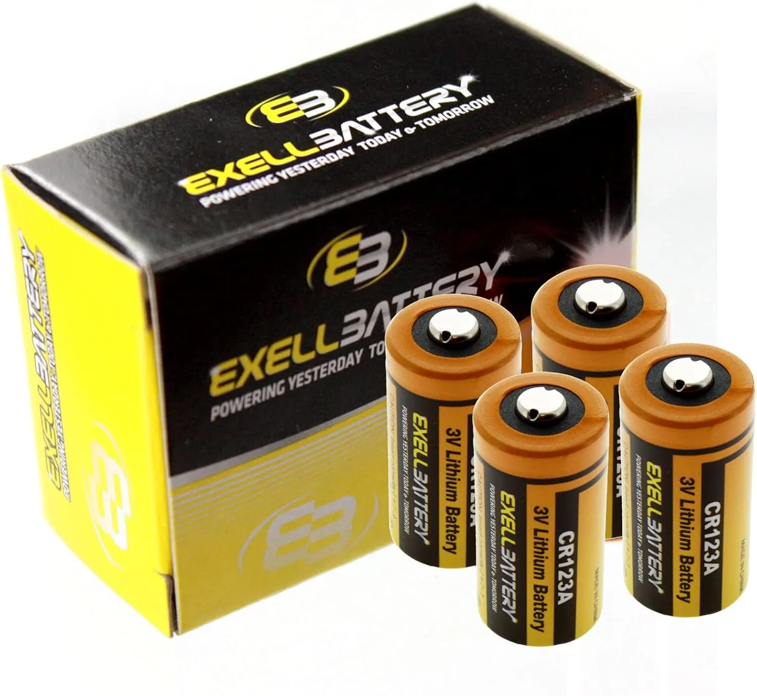 4pk Exell 3V 1500mAh Dog Collar Lithium Battery EB-DC123 Replaces Pet Innotek BAT-003 Free Used fits Dog Fences Bark Training Obedience Pet Training Teaching