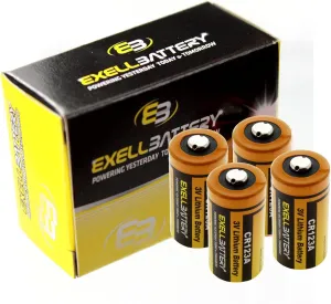 4pk Exell 3V 1500mAh Dog Collar Lithium Battery EB-DC123 Replaces Pet Innotek BAT-003 Free Used fits Dog Fences Bark Training Obedience Pet Training Teaching