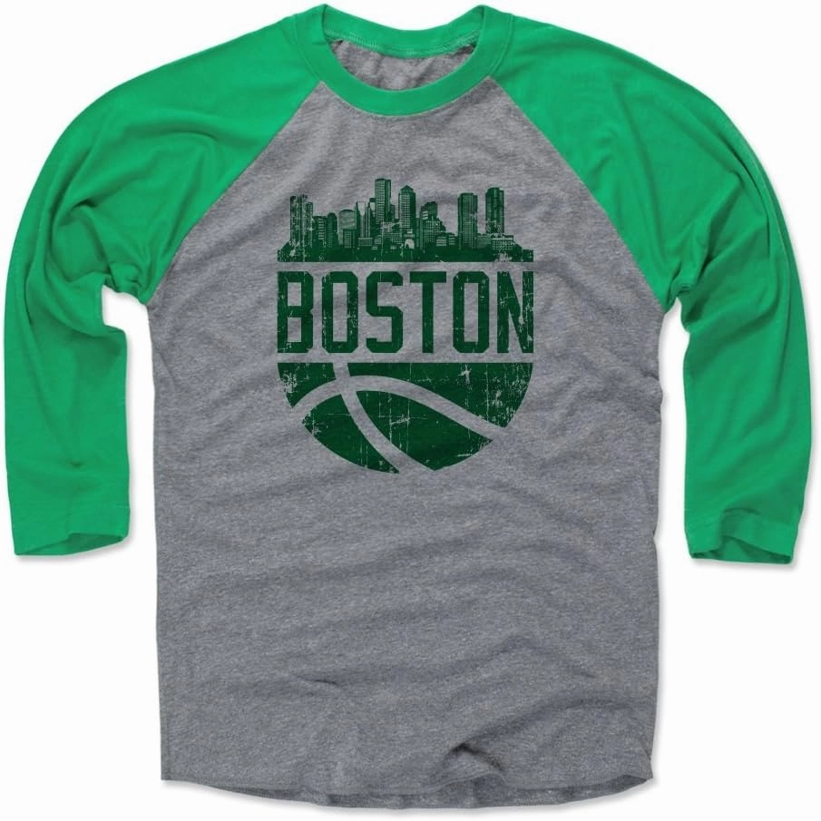 500 LEVEL Boston 3/4 Sleeve Raglan T-Shirt - Boston Skyline Ball