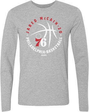 500 LEVEL Jared McCain Philadelphia 76ers Long Sleeve Shirt - Jared McCain Philadelphia 76ers Player Ball