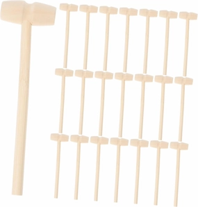50Pcs Mini Wooden Mallet Safe Ergonomic Hammer for Creative Educational Play Enhances Fine Motor Skills Imagination