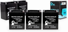 5-Pack UB-YTX14AHL-BS Battery Replacement for Gilera Top Rally, XRT 600 CC Motorcycle - Factory Activated, Maintenance Free, Motorcycle Battery - 12V, 12AH, UpStart Battery Brand