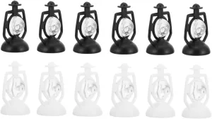 5sets 12pcs Miniature Kerosene Lamps Dollhouse Accessories Retro Style for Imaginative Play Lightweight Scene Props for DIY Photography 12pcs*5