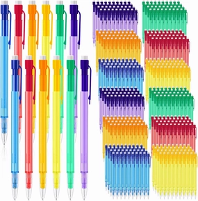 600 Pieces Mechanical Pencils 0.7 mm with Eraser Colored Inkless Pastel Art Pencils for School Student Writing Drawing Sketching