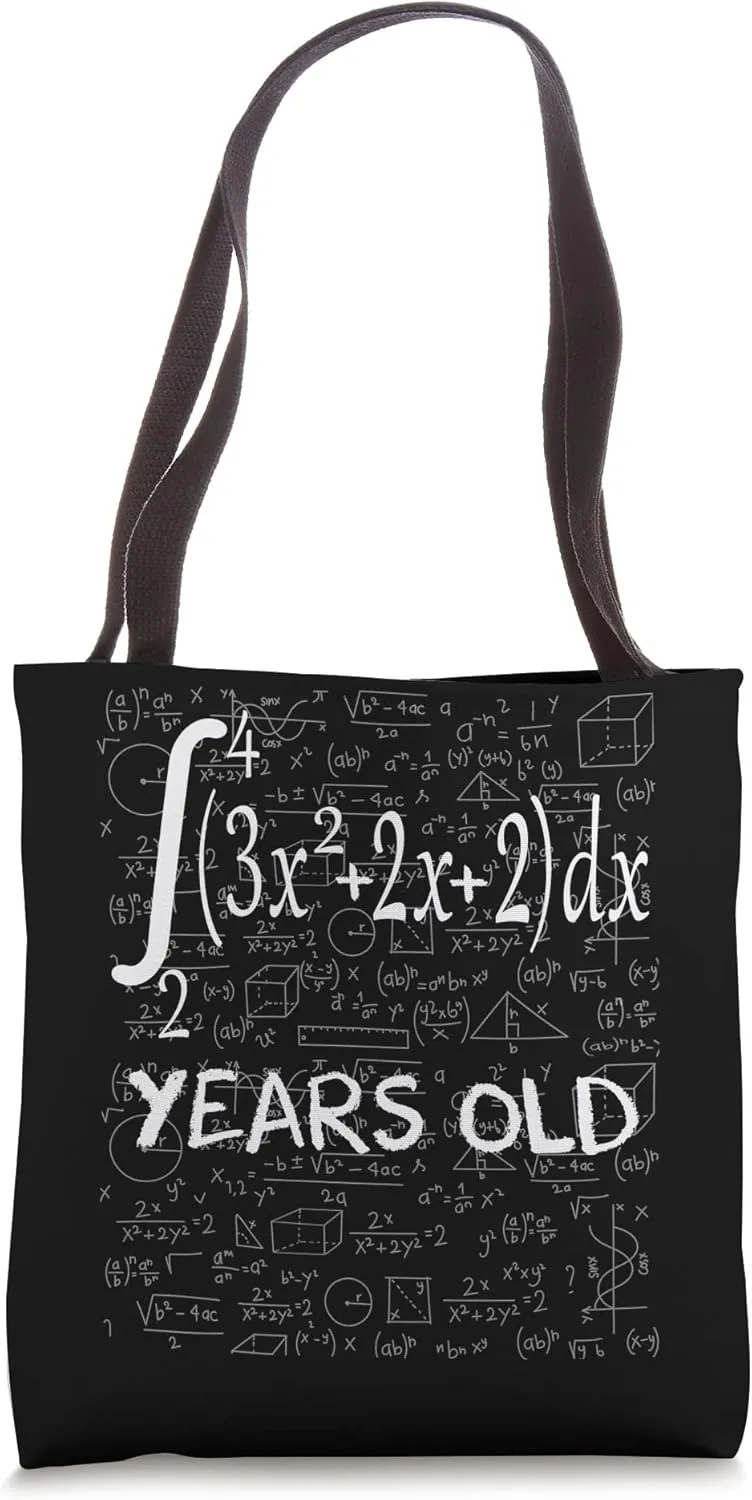 72nd birthday 72 years old funny math geek integral calculus Tote Bag
