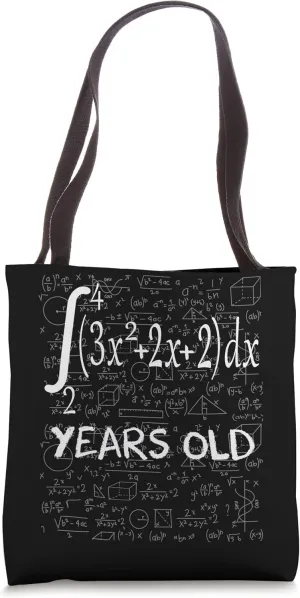72nd birthday 72 years old funny math geek integral calculus Tote Bag