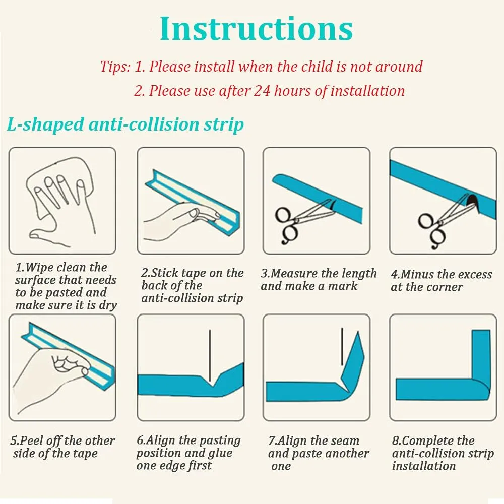 【8 Corners   4M】 Foam Edge Protector for Baby Proofing Furniture - Soft L-Shaped Corner Guards with Pre-Taped Adhesive, Easy Install Safety Bumpers for Tables, Desks & Sharp Edges (Baby Safe)(Brown)