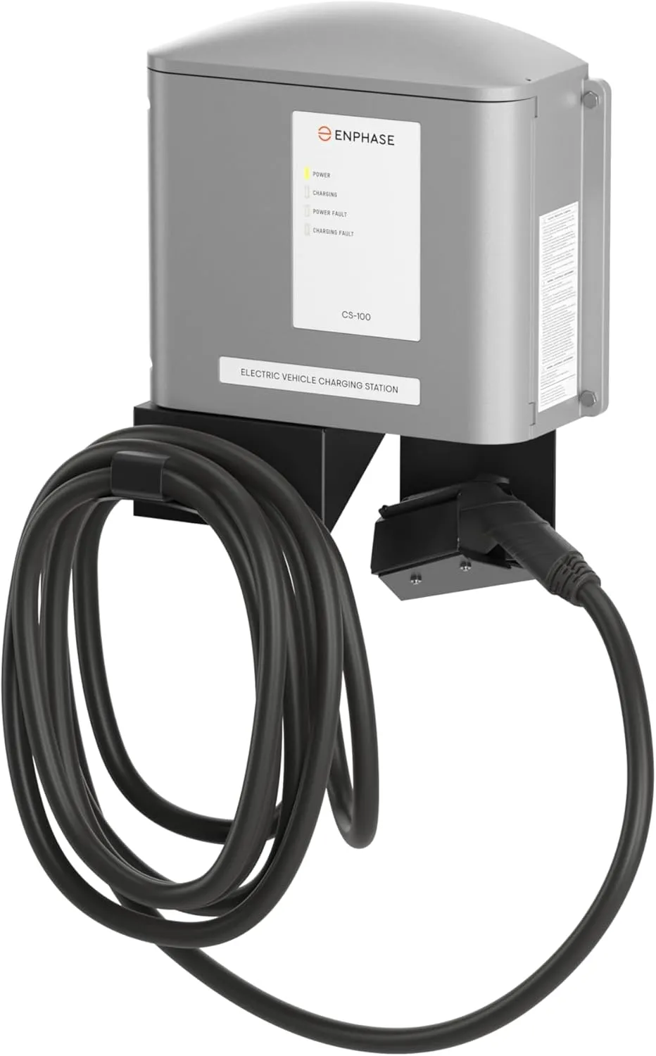 80 Amp Hardwired EV Charger - Enphase CS 100, Level 2 Charger, Safety Certified, Indoor/Outdoor, 25ft Rugged Cable & J1772 Connector, 19.2 kW Power