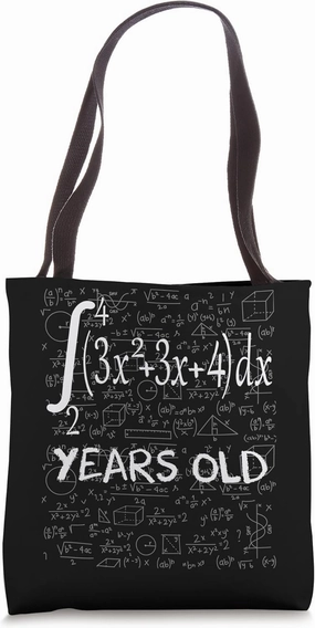 82nd birthday 82 years old math geek integral calculus Tote Bag